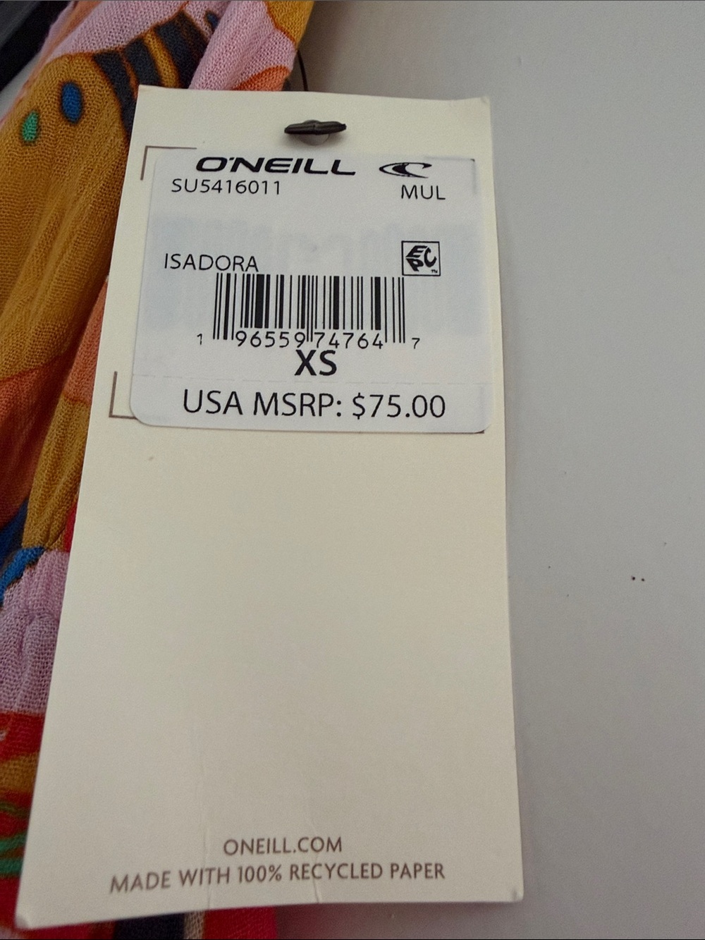 O'Neill Isadora Strapless Floral Maxi Dress pink multicolor. NWT - Picture 2 of 6